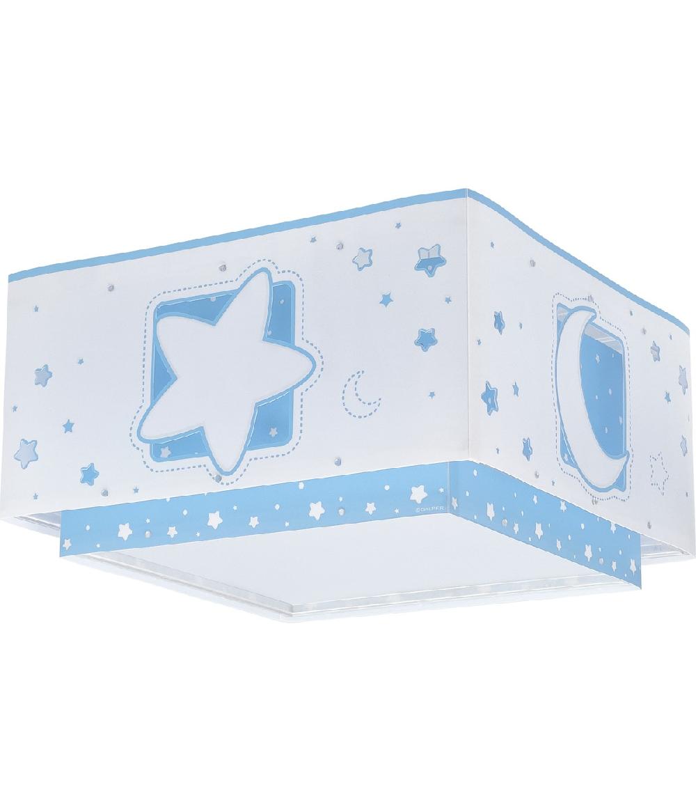 Dansi Plafón Infantil Moonlight Luna Y Estrellas Azul