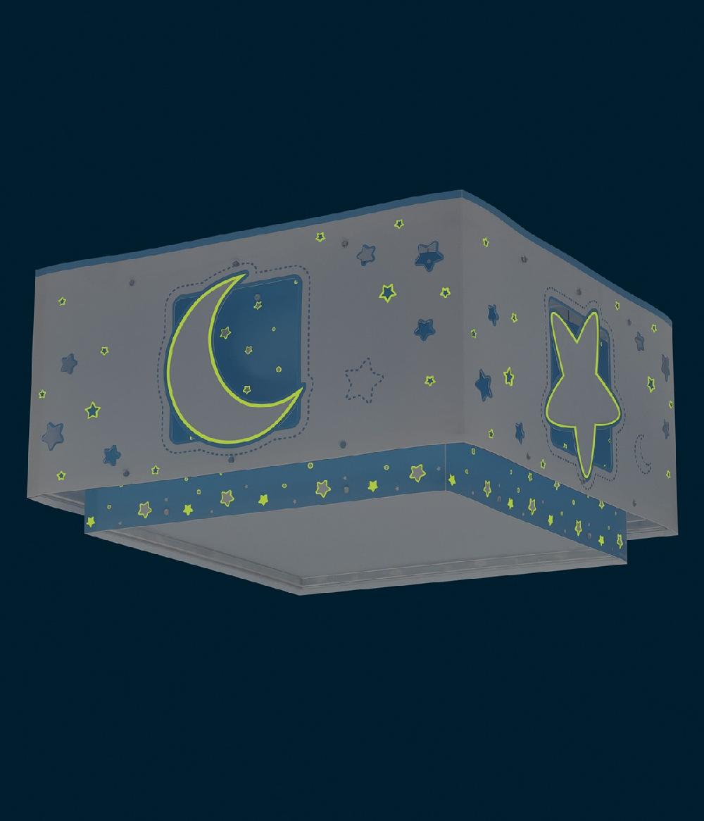 Dansi Plafón Infantil Moonlight Luna Y Estrellas Azul