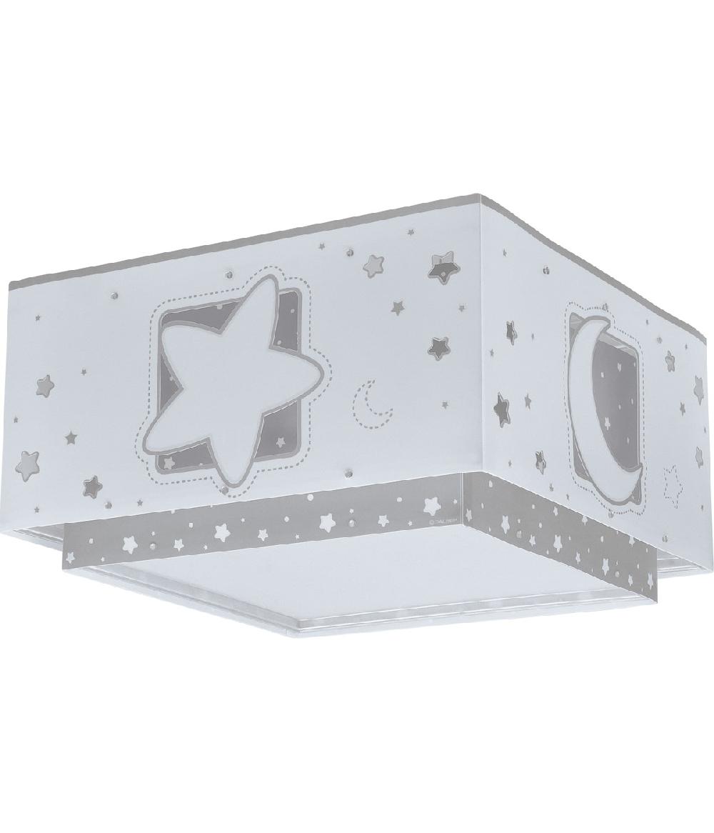Dansi Plafón Infantil Moonlight Luna Y Estrellas Gris
