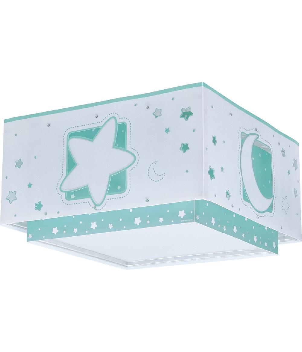 Dansi Plafón Infantil Moonlight Luna Y Estrellas Verde