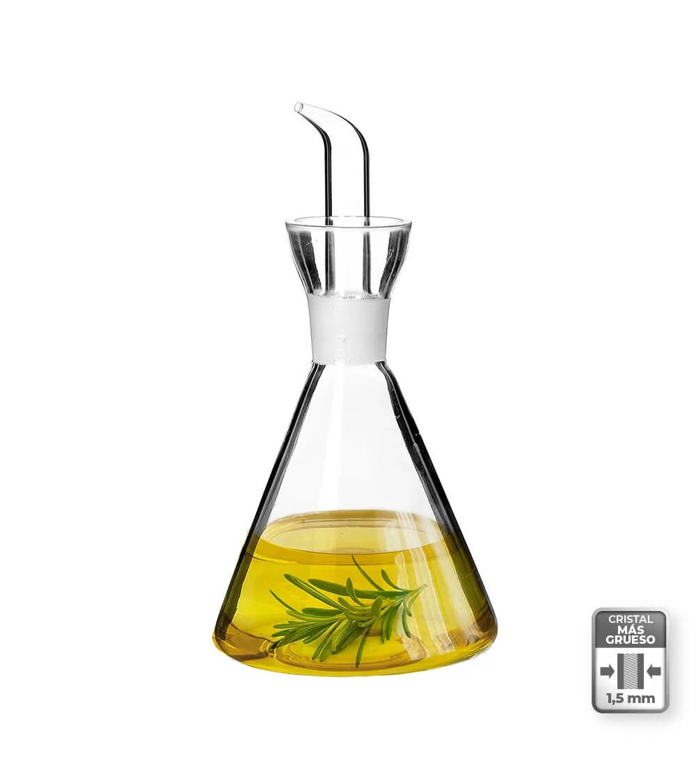 Dcasa Aceitera antigoteo cristal clasicos para mesa de cocina de 250 cc