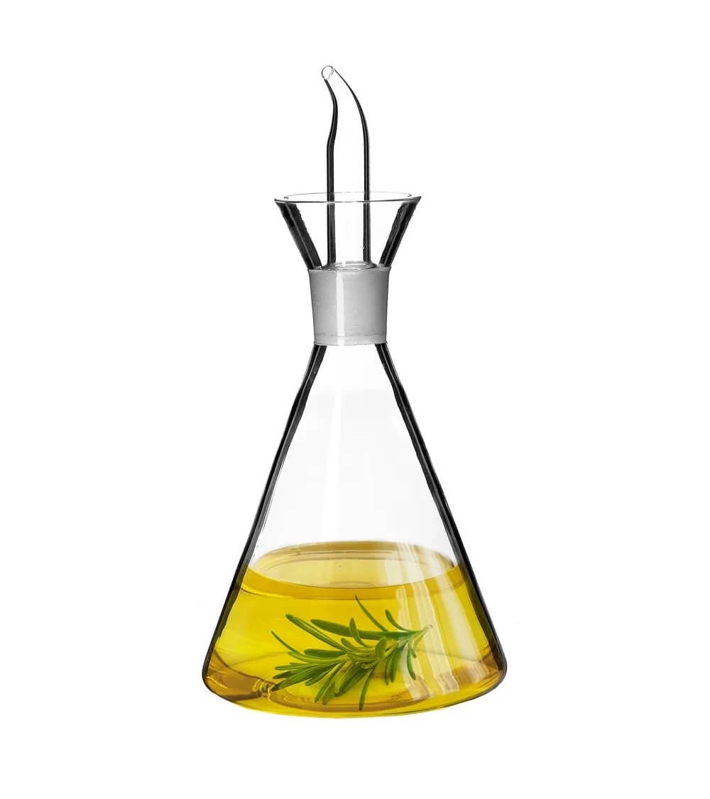 Dcasa Aceitera Antigoteo de Cristal para Mesa Cocina con Servicio de 500 CC