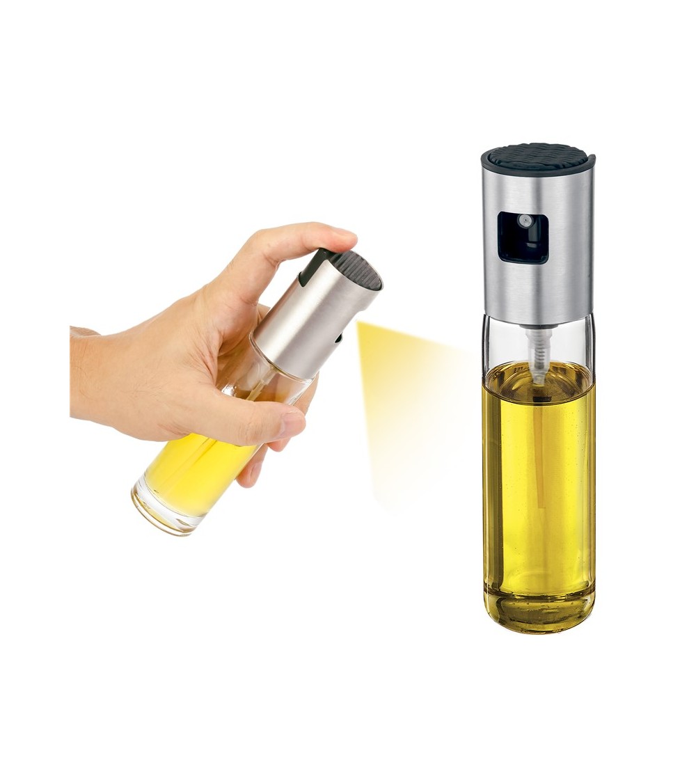 Dcasa Aceitera De Spray Cristal Antigoteo Para Mesa De Cocina De 100 Ml Aceitera Con Dispensador Accesorios Freidora Sin Aceite
