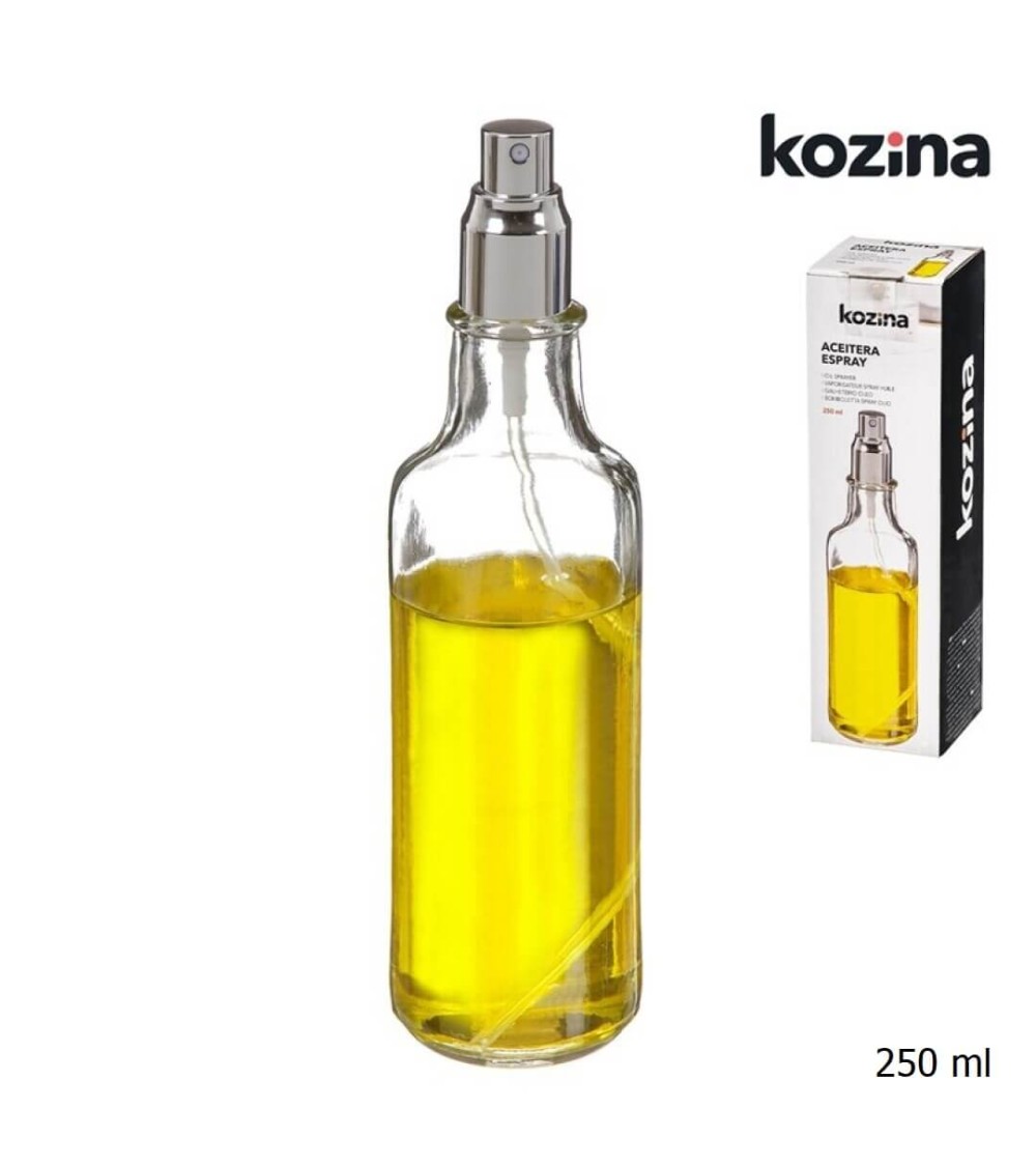 Dcasa Aceitera de spray cristal para mesa de cocina de 250 ml