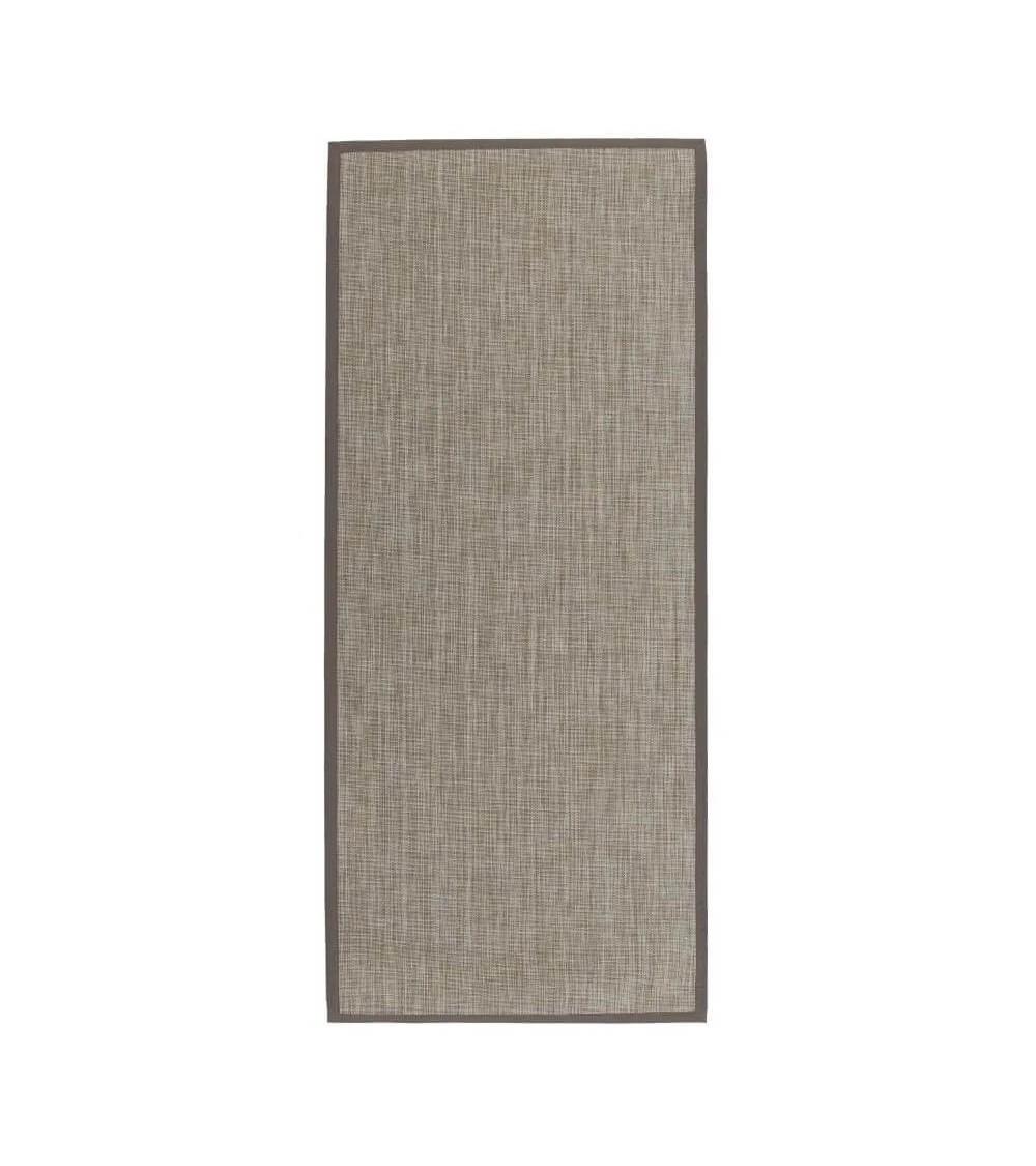 Dcasa Alfombra de polipropileno pasillera para exterior gris de 175x75 cm