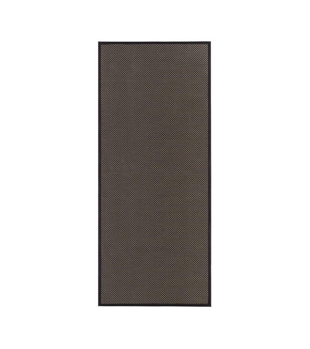Dcasa Alfombra de polipropileno pasillera para exterior negra de 175x75 cm