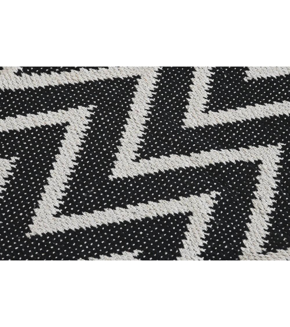 Dcasa Alfombra De Zigzag Bicolor Algodon De 160x230 Cm