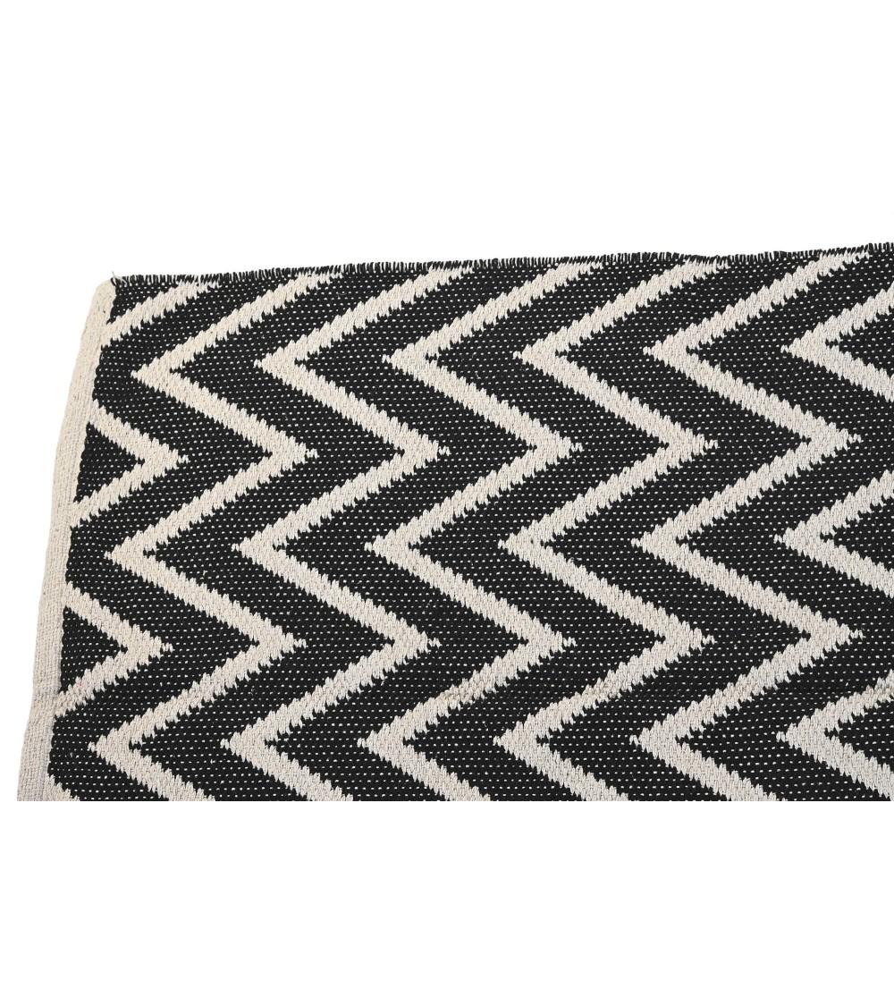 Dcasa Alfombra De Zigzag Bicolor Algodon De 160x230 Cm