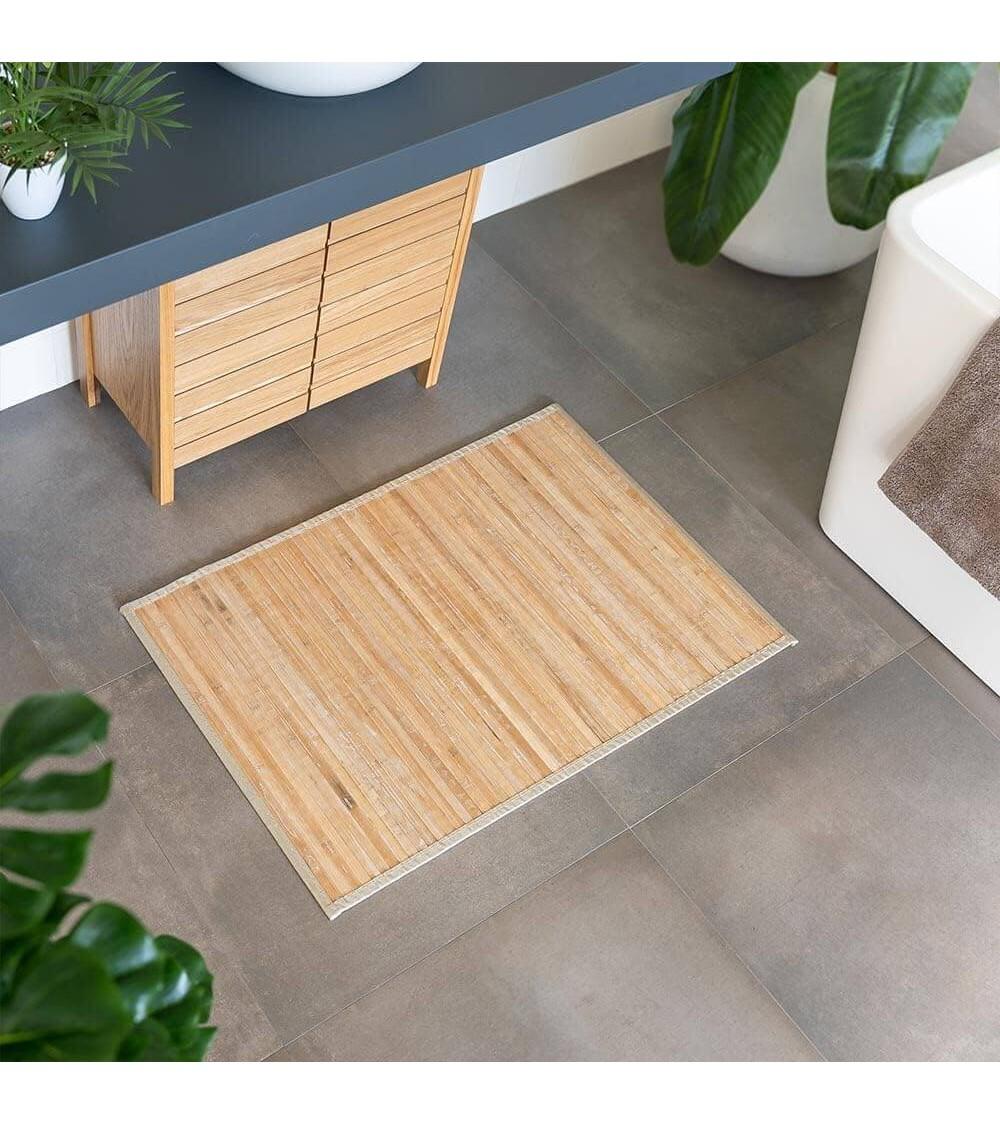 Dcasa Alfombra Pasillera De Bambú Efecto Lavado De 60 X 90 Cm