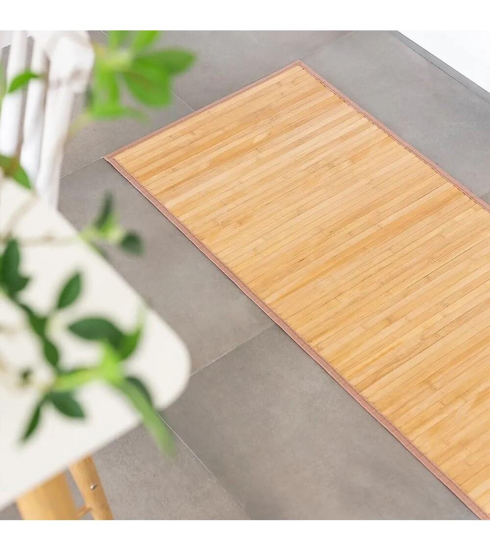 Dcasa Alfombra Pasillera De Bambú Marrón De 60 X 200 Cm