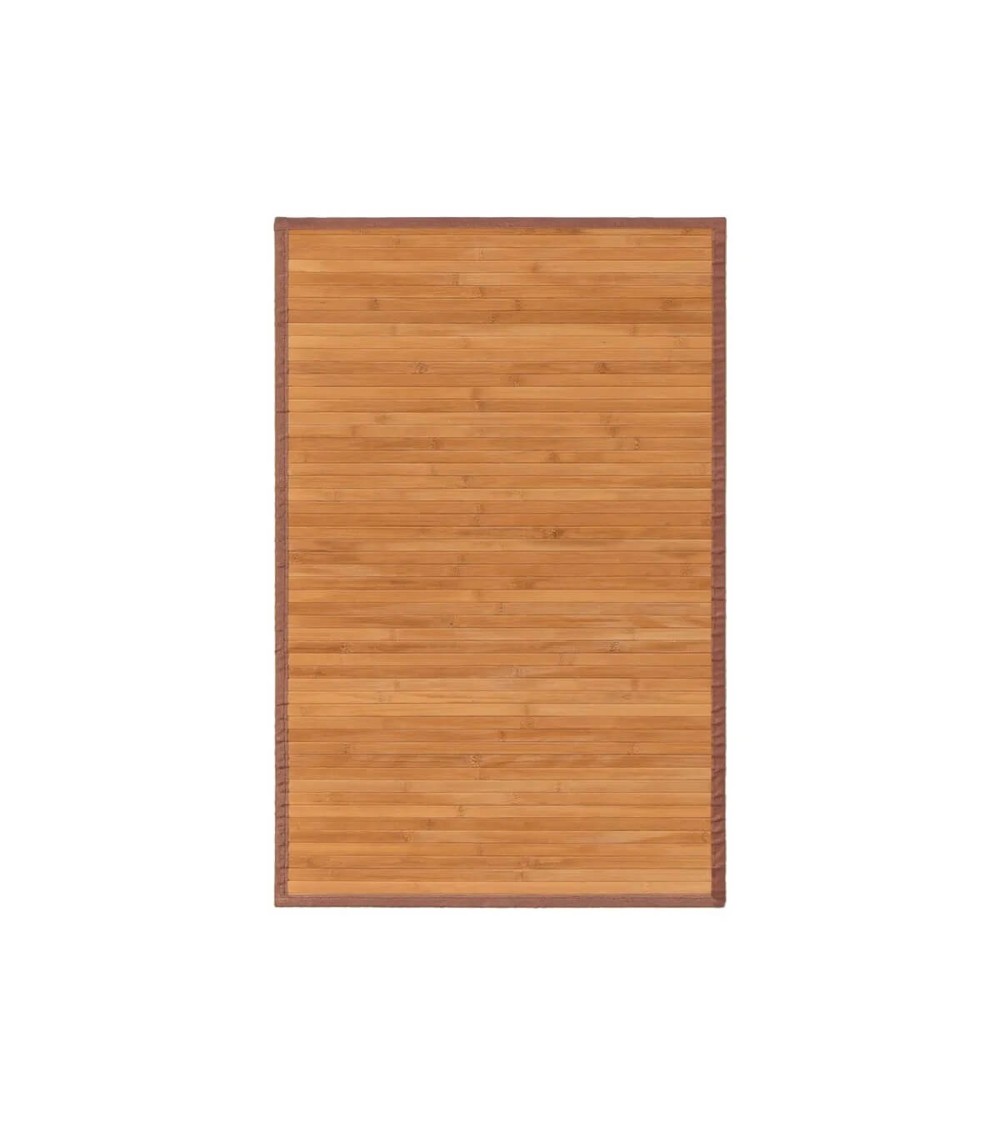 Dcasa Alfombra pasillera de bambú marrón de 60 x 90 cm