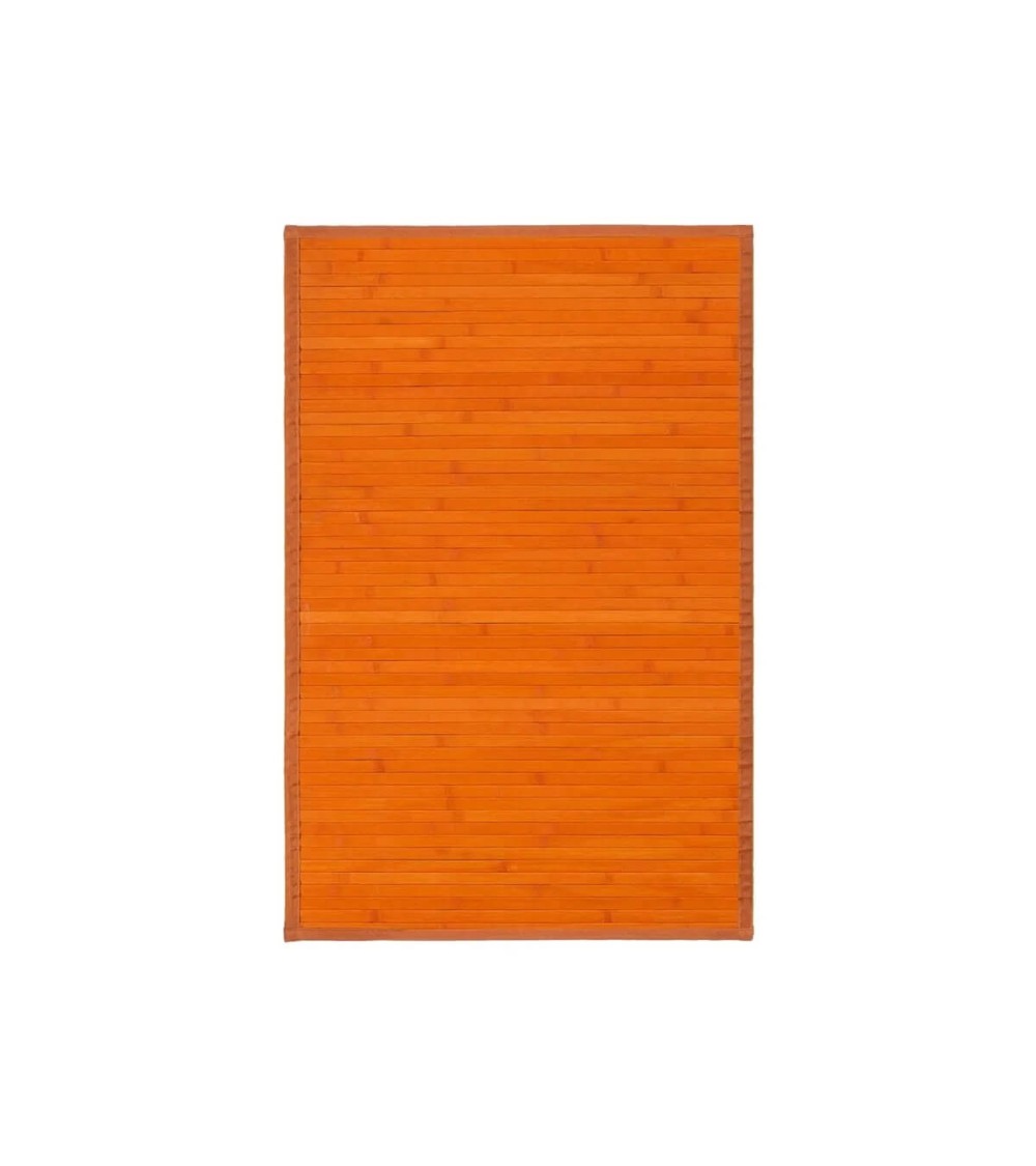 Dcasa Alfombra pasillera de bambú naranja de 60 x 90 cm