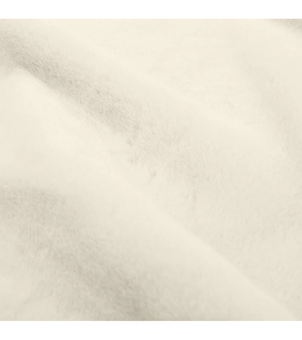 Dcasa Alfombra Peluda Softly Blanco Roto De Piel Sintética De 60x90 Cm