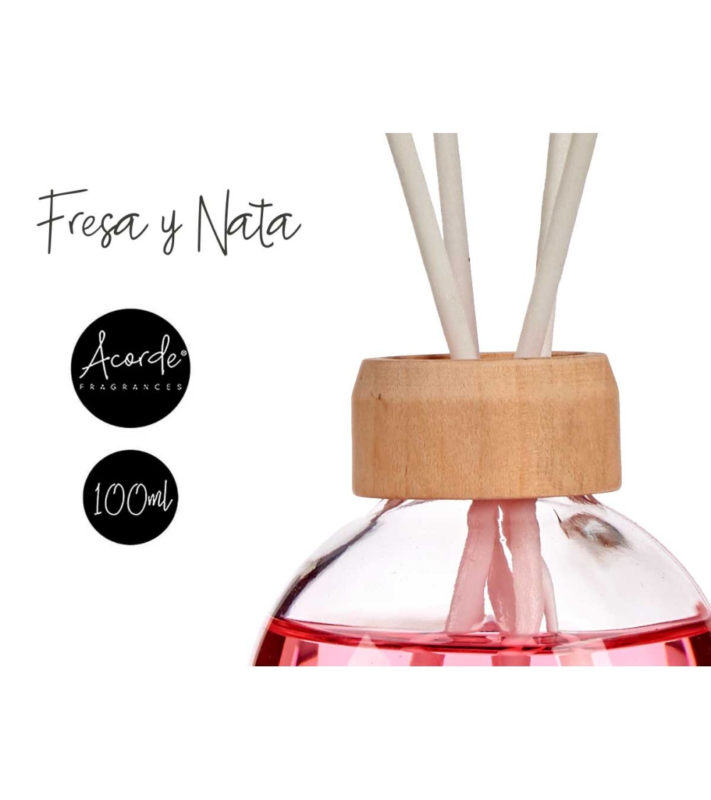 Dcasa Ambientador Mikado 100ml Con Varilla Fresa Y Nata