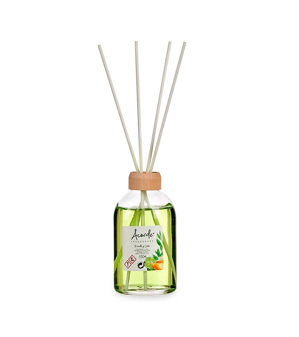 Dcasa Ambientador mikado 100ml con varilla verde lima