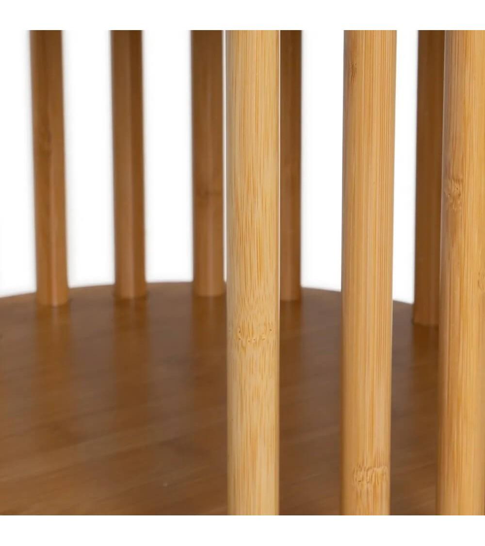 Dcasa Aparador Ovalado De Varillas De Bambú Y MDF Natural De 120x37x83 Cm