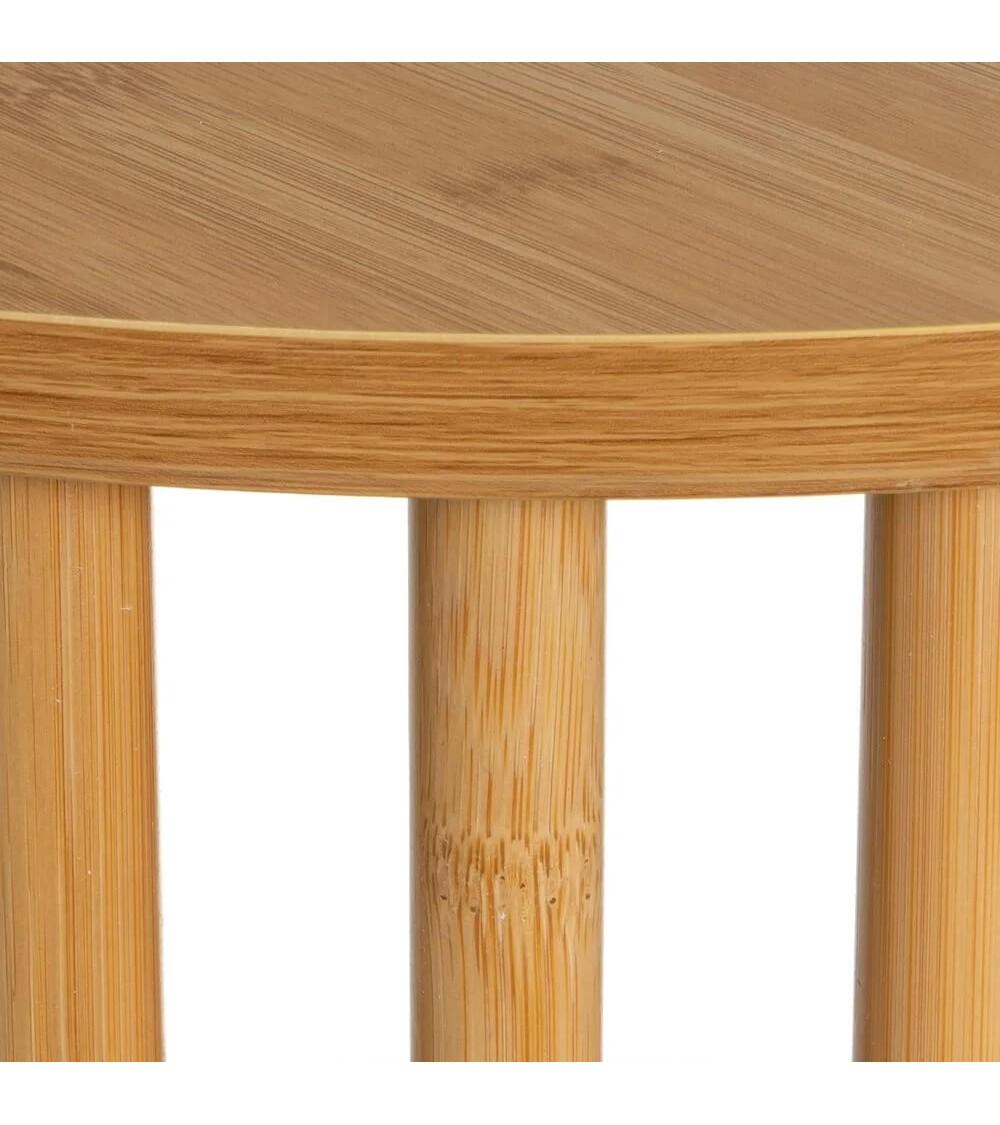 Dcasa Aparador Ovalado De Varillas De Bambú Y MDF Natural De 120x37x83 Cm