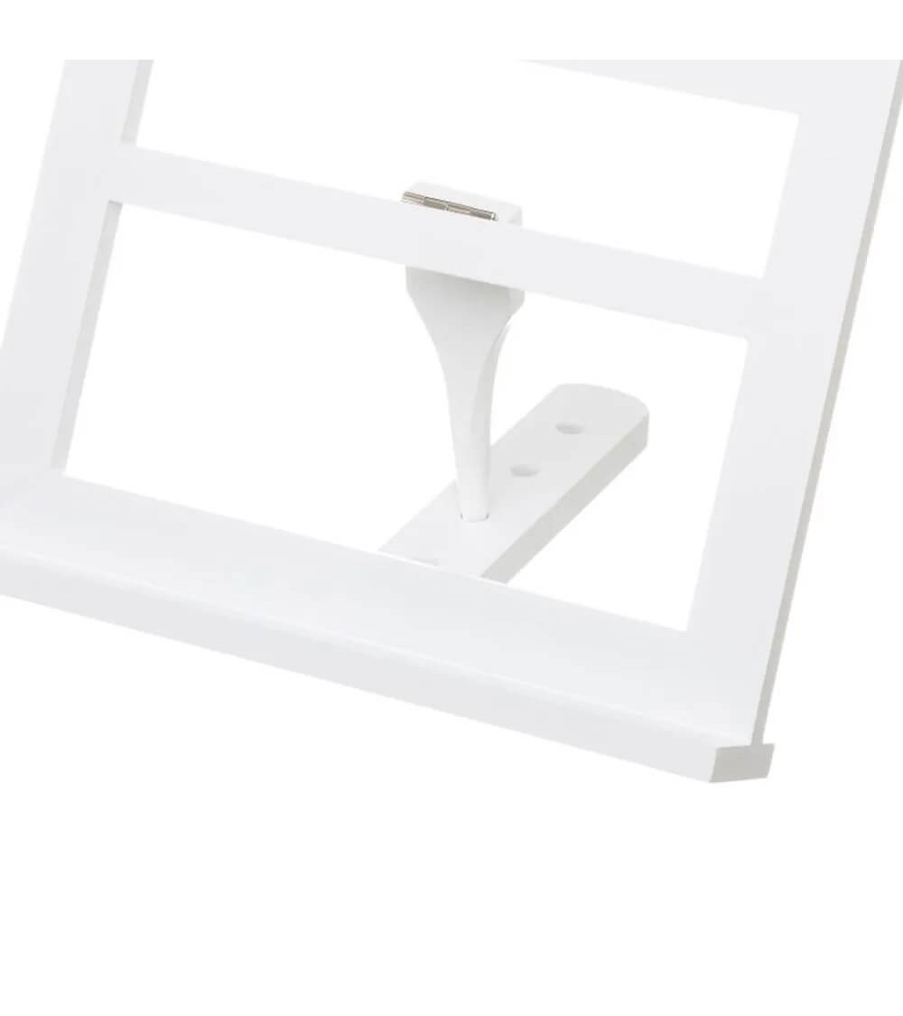 Dcasa Atril Plegable De 3 Posiciones De Madera De Pino Blanco De 30x24 Cm