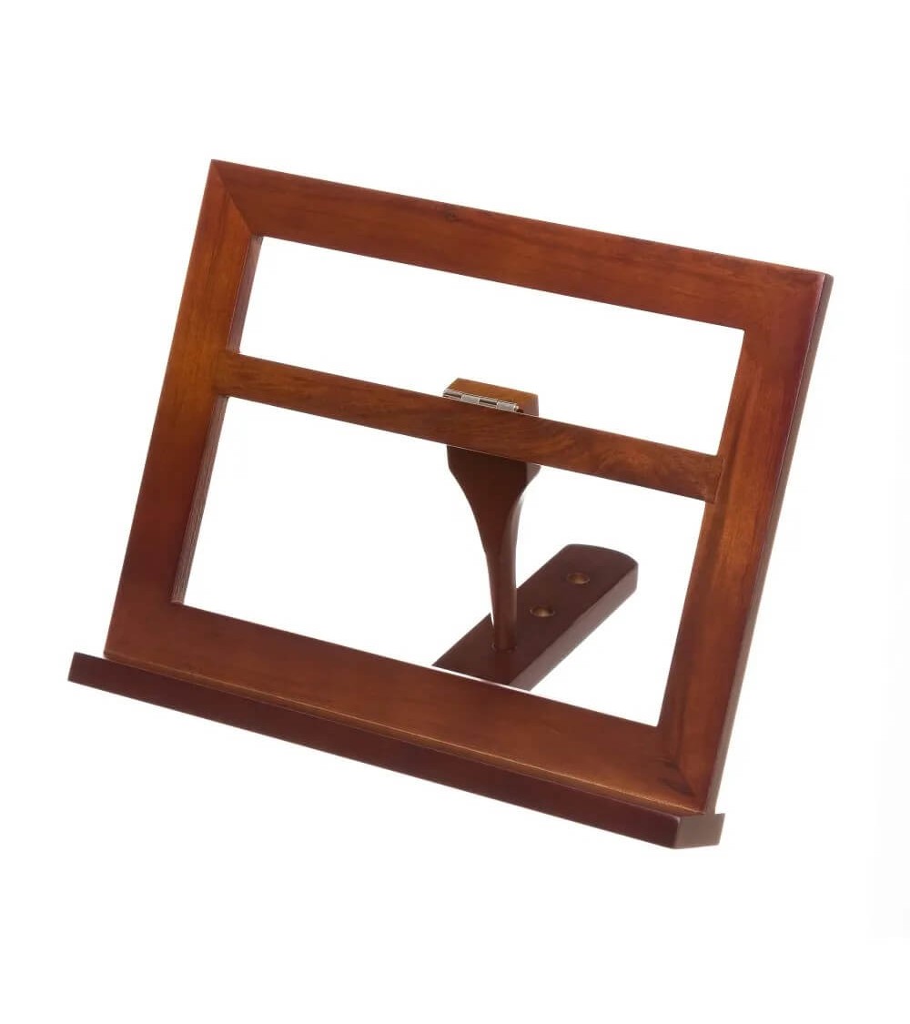 Dcasa Atril plegable de 3 posiciones de madera de pino marrón de 30x24 cm