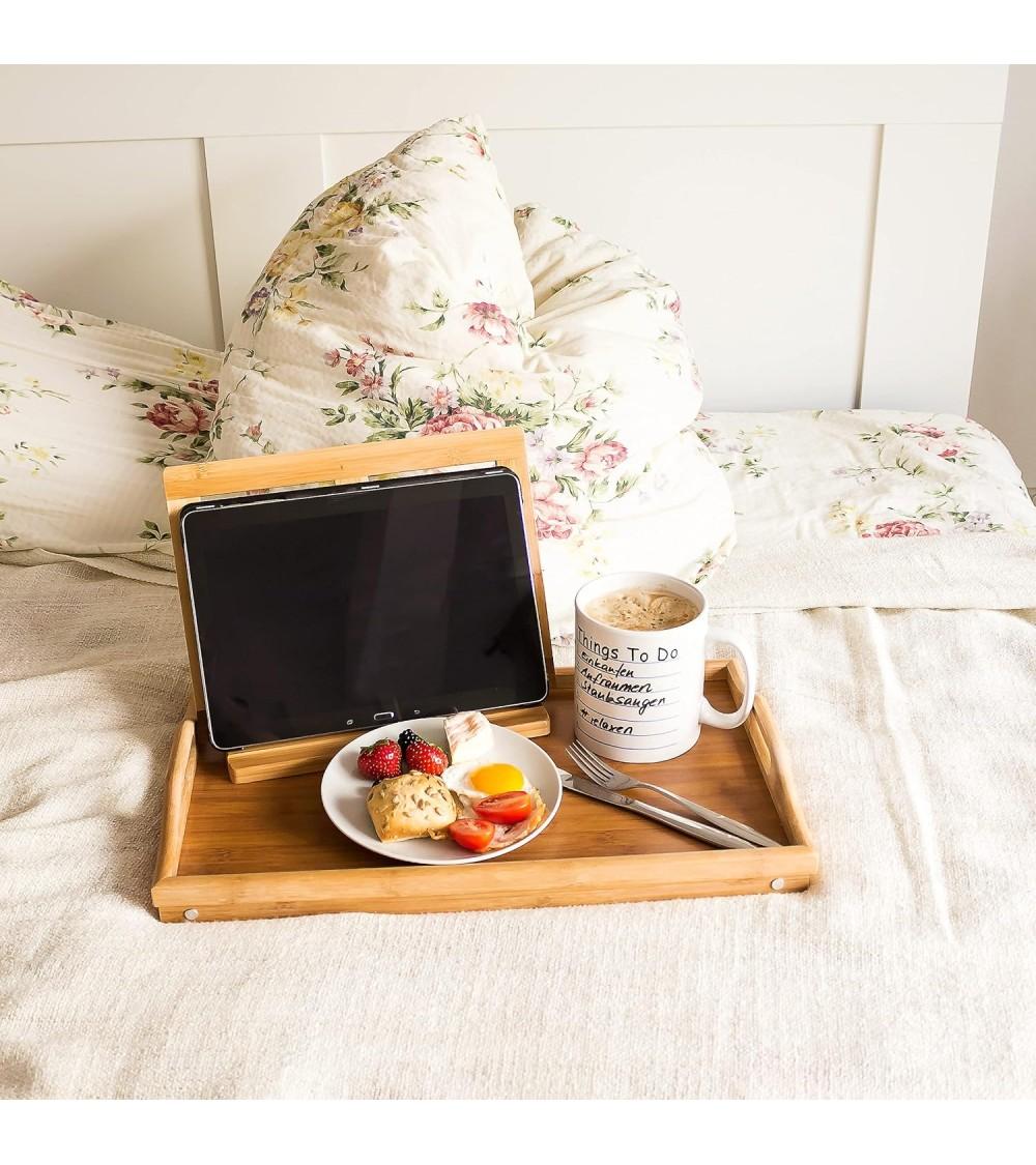 Dcasa Bandeja Plegable De Bambú Marrón De 50x30x22 Cm