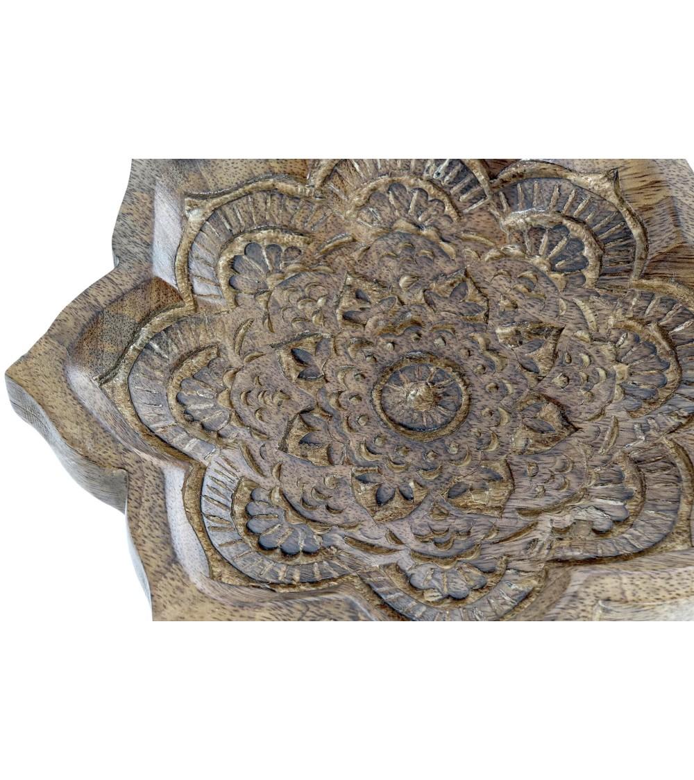 Dcasa Bandeja Vaciabolsillos De Madera Mango Mandala Floral