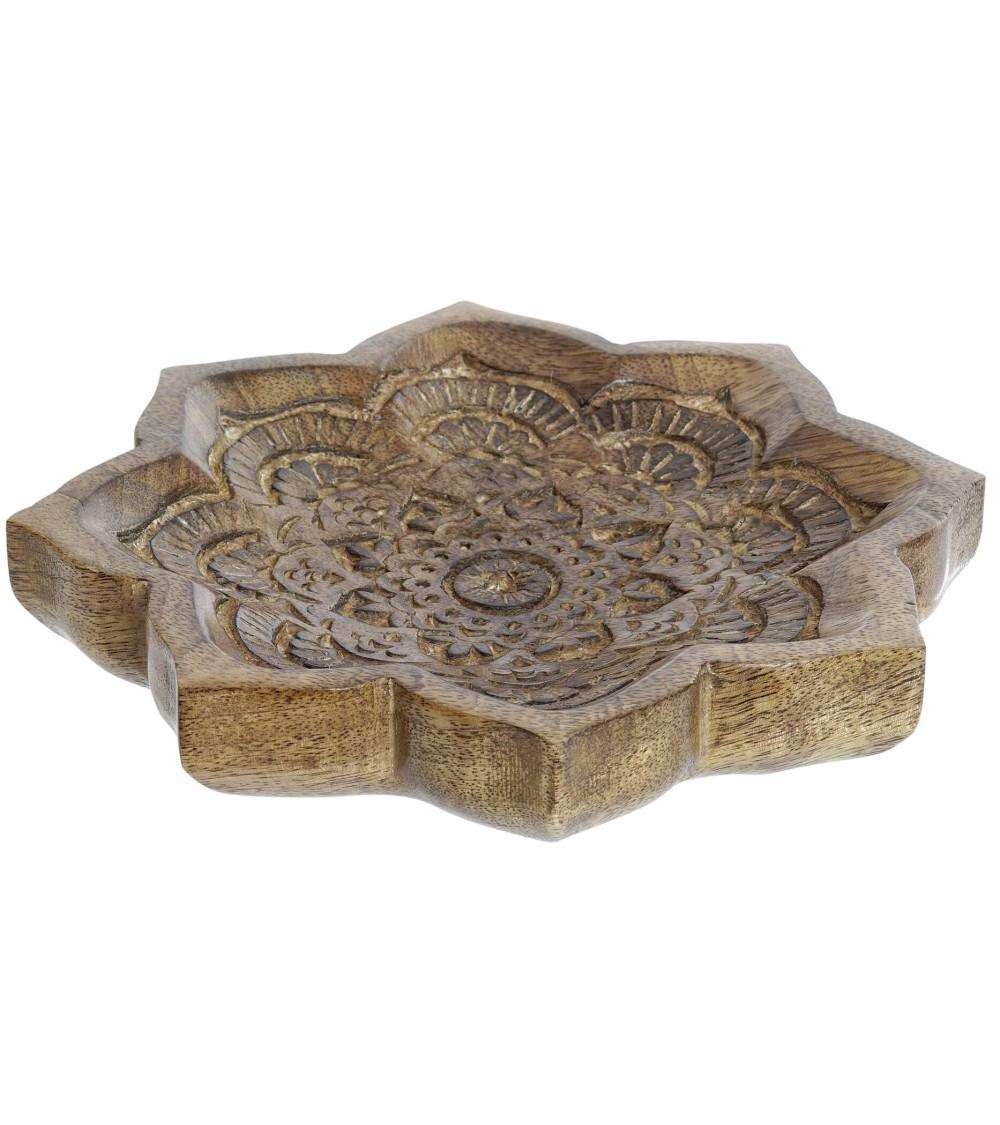 Dcasa Bandeja vaciabolsillos de madera mango mandala floral