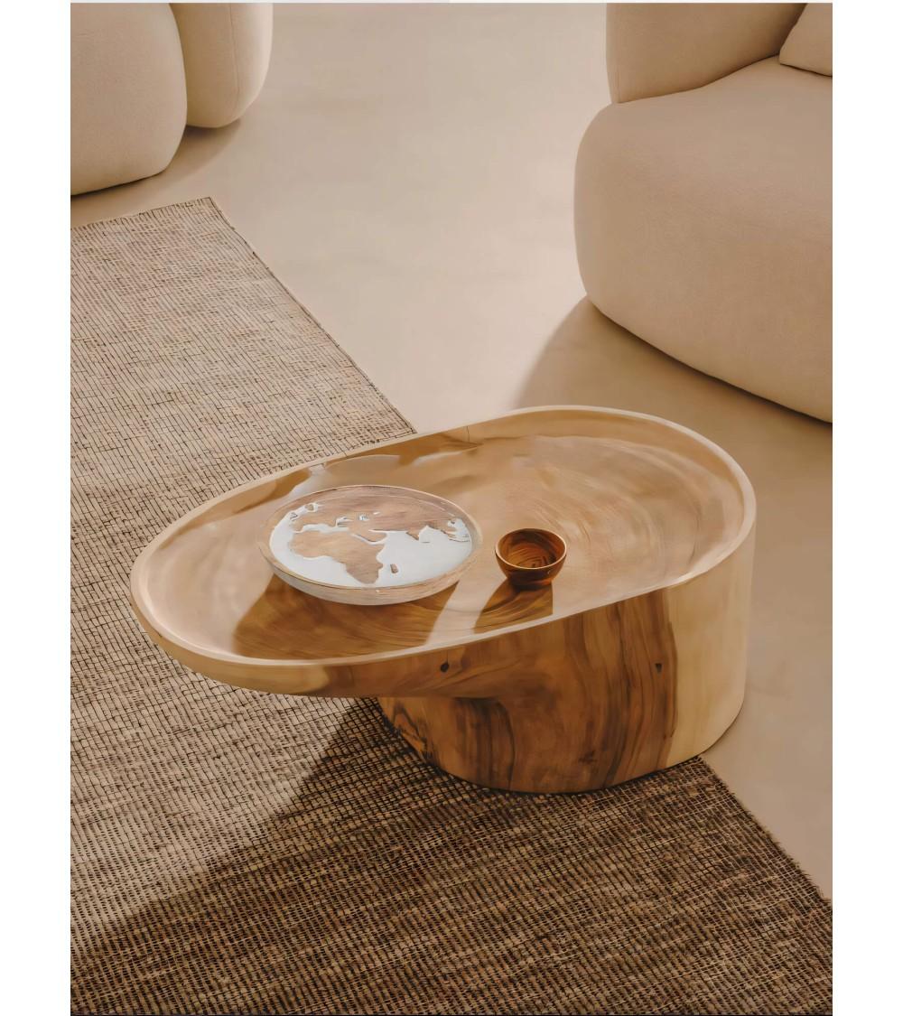 Dcasa Bandeja Vaciabolsillos Mapamundo De Madera Mango Natural