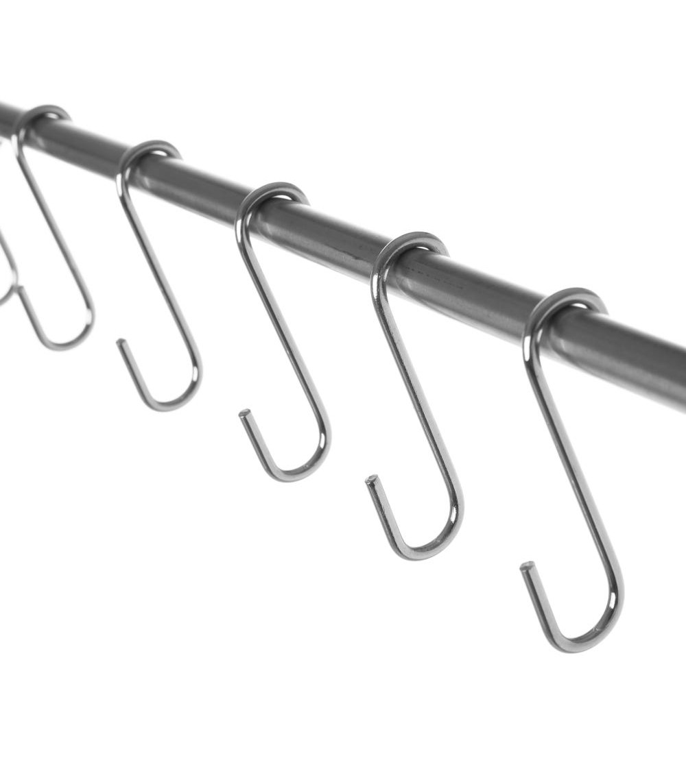 Dcasa Barra Colgador De Utensilios Acero Inoxidable Cocina 8 Ganchos 54 5cm