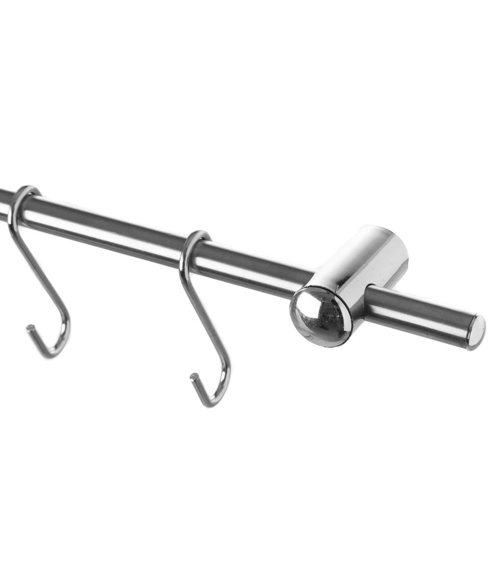 Dcasa Barra Colgador De Utensilios Acero Inoxidable Cocina 8 Ganchos 54 5cm