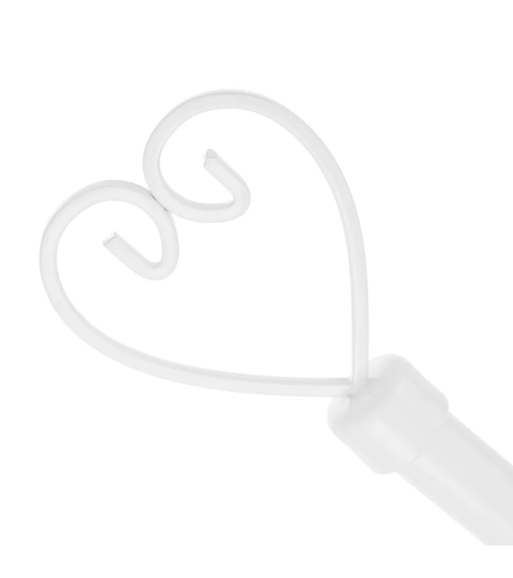 Dcasa Barra De Cortina Extensible De 122 A 211 Cm 2 Escuadras Y 2 Terminales Blanco De Metal