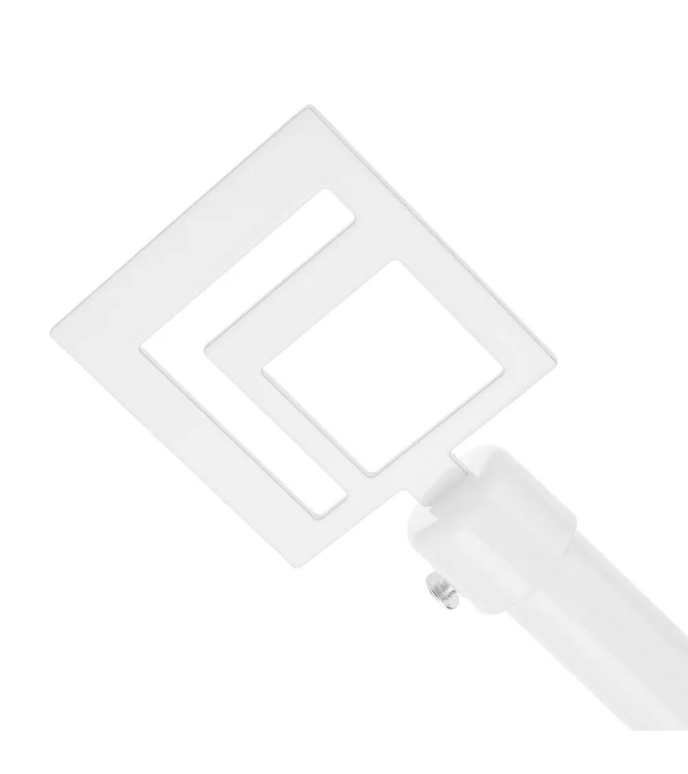 Dcasa Barra De Cortina Extensible De 122 A 211 Cm 2 Escuadras Y 2 Terminales Blanco De Metal