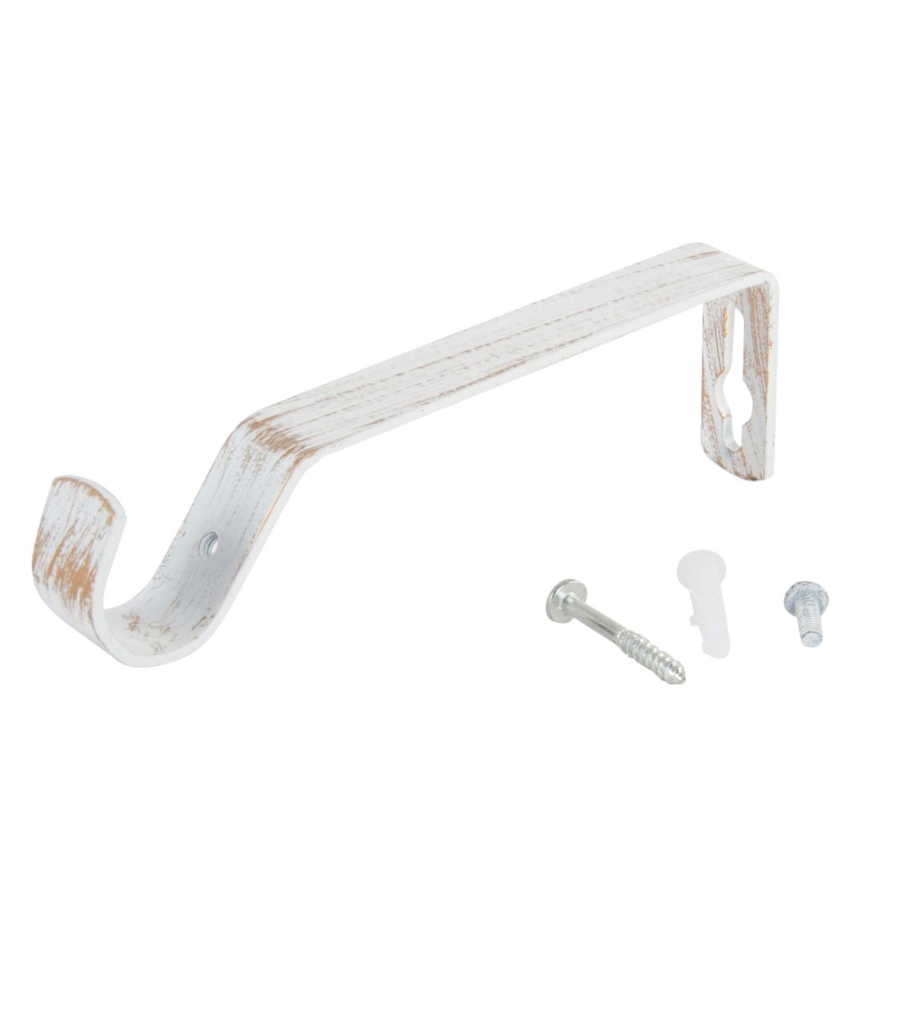 Dcasa Barra De Cortina Extensible De Metal Blanca Minimalista Para Dormitorio Vintage Sol De 120-210 Cm