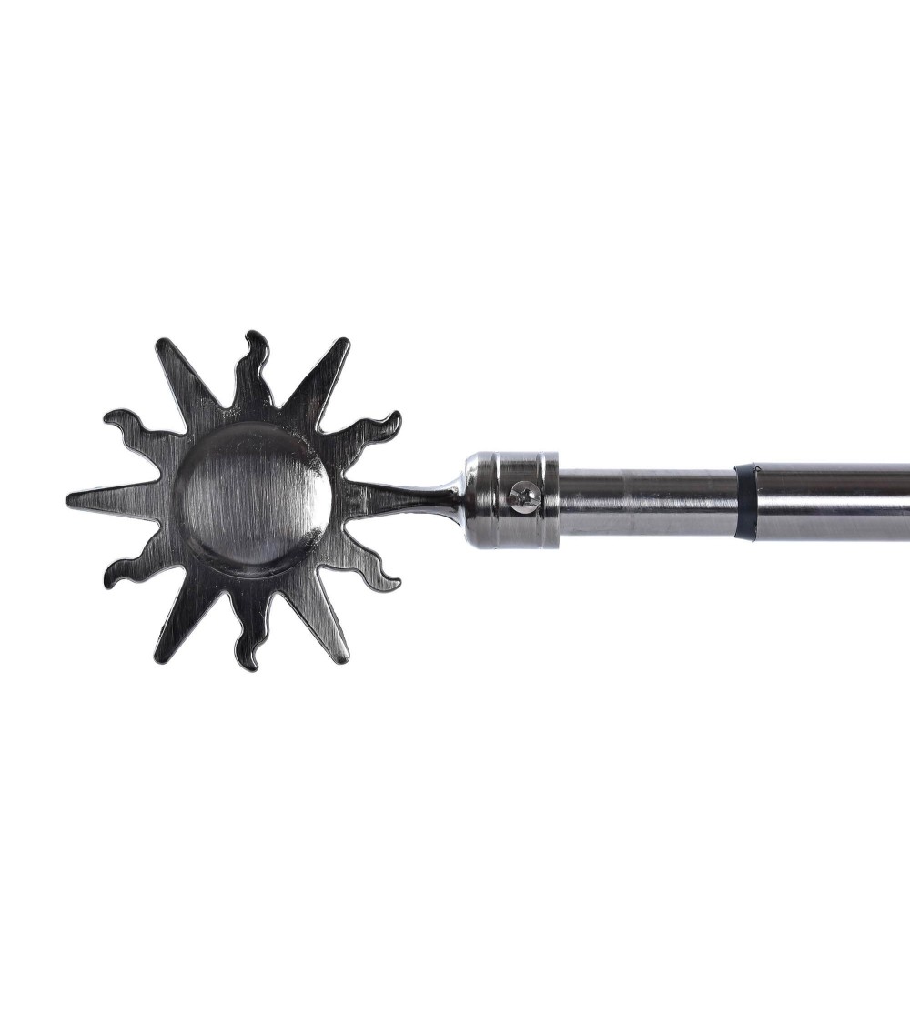 Dcasa Barra de Cortina Extensibles de Metal Plateada Universal para Dormitorio o Salon de 120-210 cm Sol