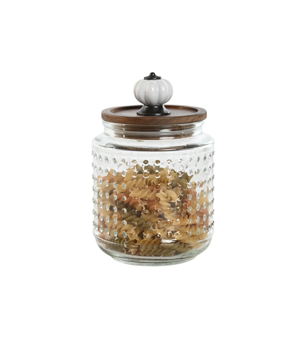 Dcasa Bote Para Cocina Con Tapa De Acacia De 1200 Ml