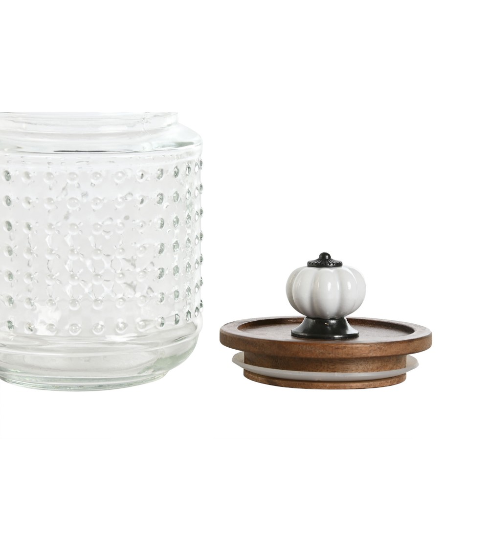 Dcasa Bote Para Cocina Con Tapa De Acacia De 1200 Ml