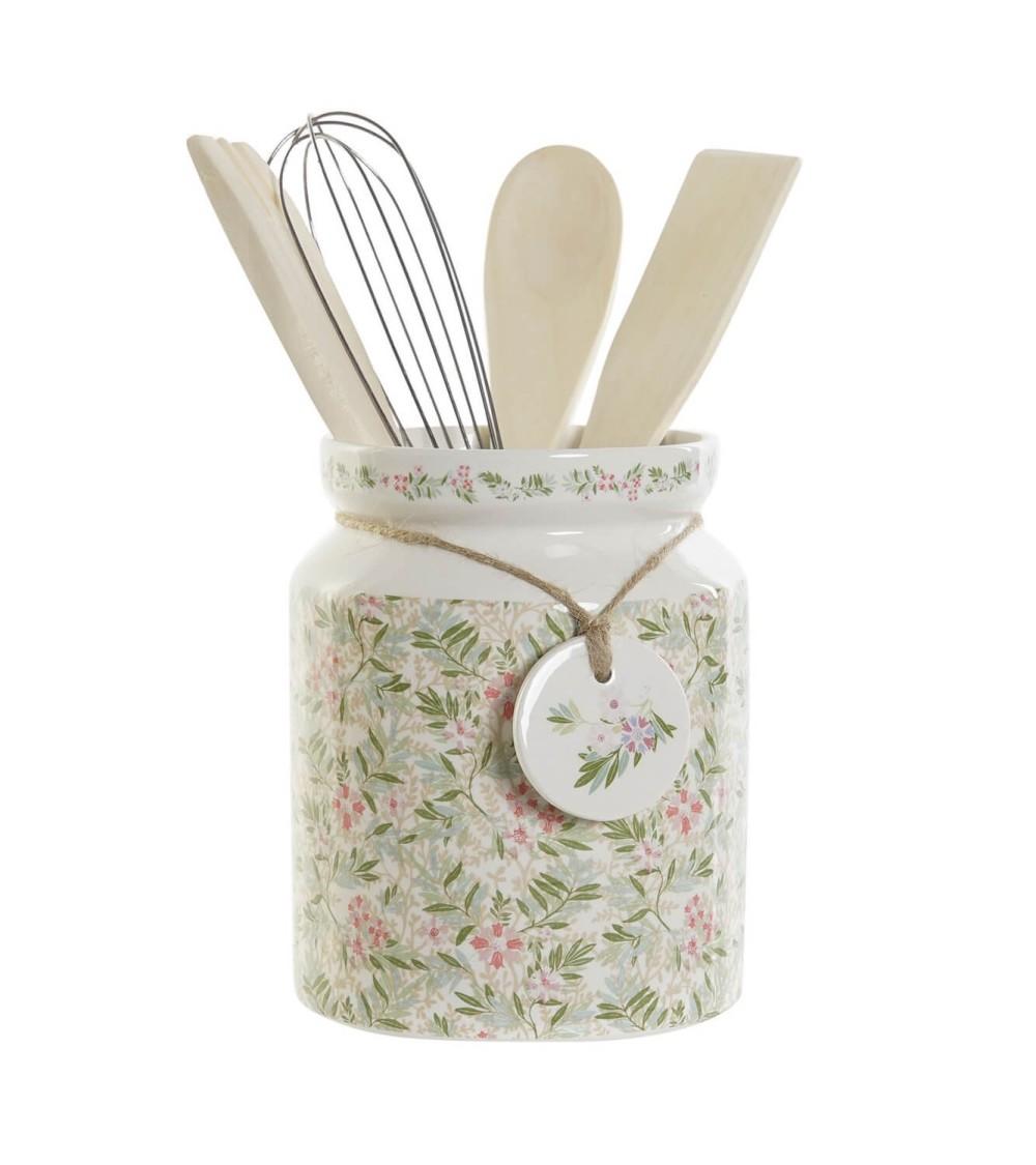 Dcasa Bote utensilios con 4 accesorios dolomite para cocina