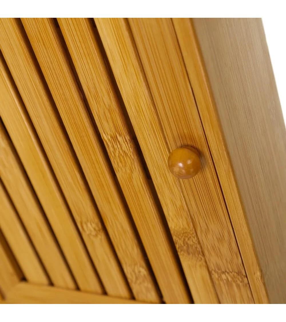 Dcasa Caja De Bambú Para Llaves Con 8 Colgadores Beige De 19x6x27 Cm