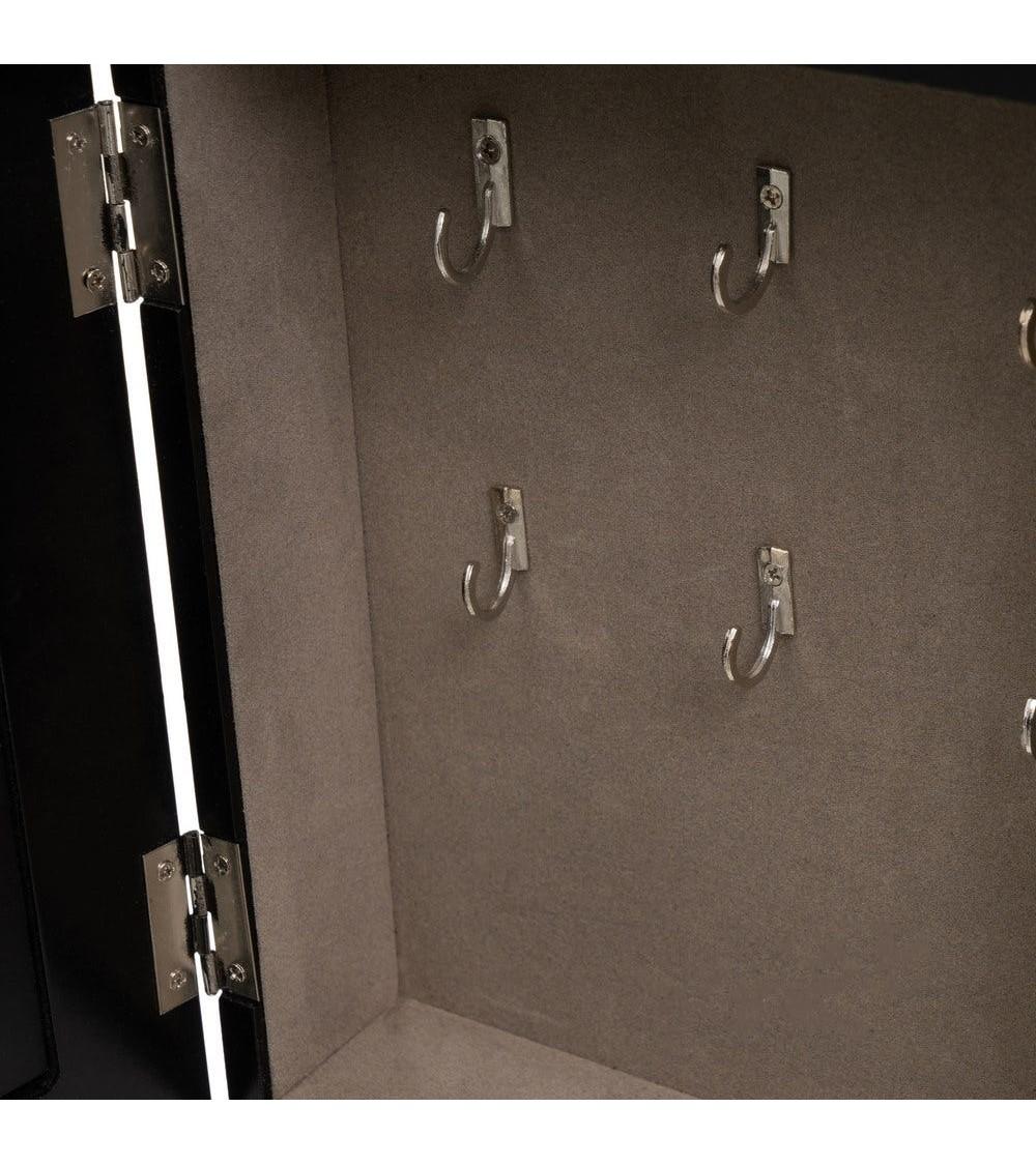 Dcasa Caja De Llaves Moderna Negra De Madera Para La Entrada Factory Guardallaves Con Portafoto 13x18