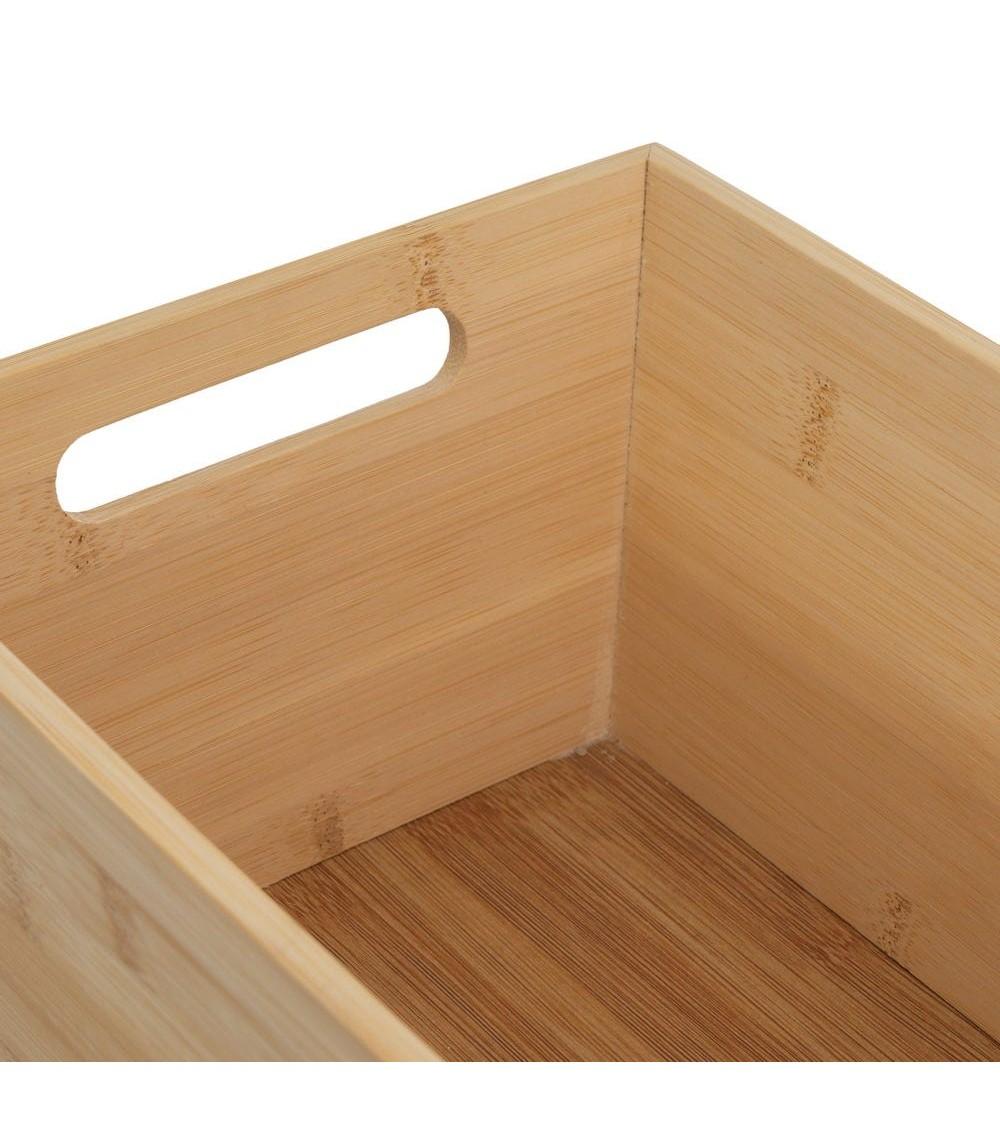 Dcasa Caja Multiusos De Bambú Natural De 30x20x13 Cm