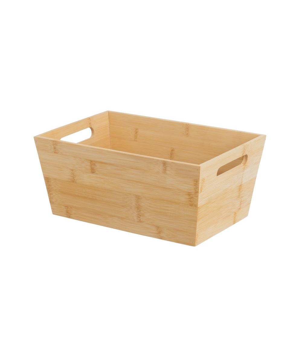 Dcasa Caja multiusos de bambú natural de 30x20x13 cm