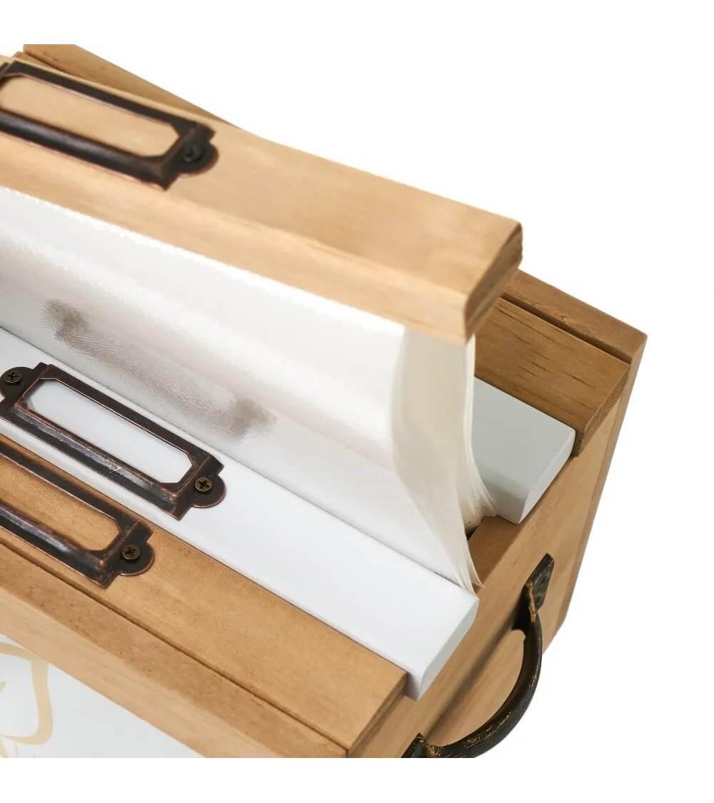 Dcasa Caja Portafotos Árbol De La Vida De Madera Natural De 21x14x13 Cm