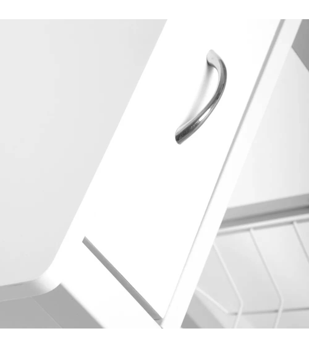 Dcasa Carro Verdulero Cocina De Metal Blanco De 39x36x82 Cm