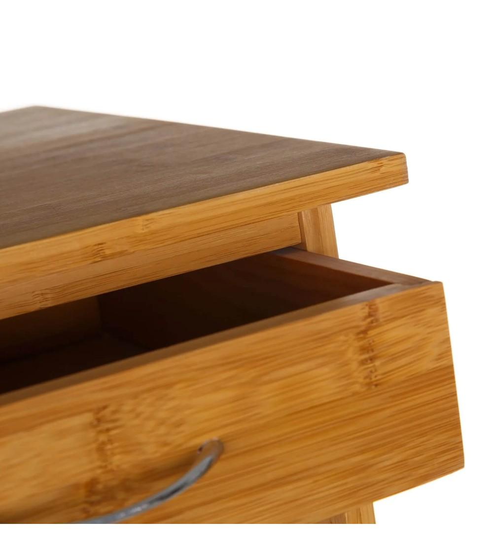 Dcasa Carro Verdulero De Bambú Marrón De 37x37x77 Cm