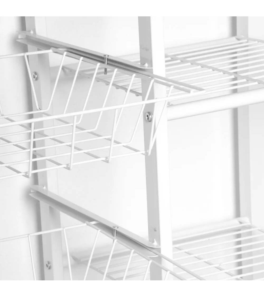 Dcasa Carro Verdulero De Metal Blanco De 76x36x81 Cm