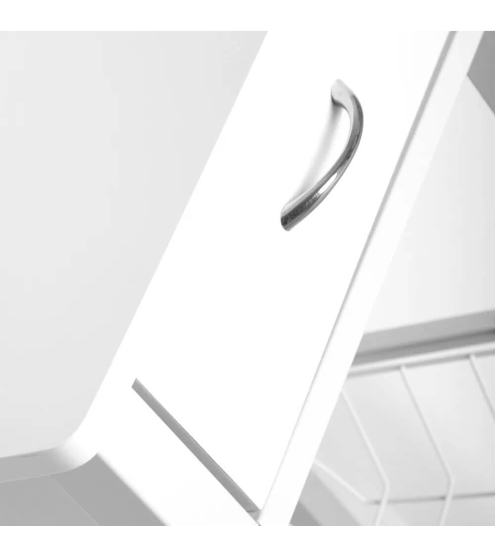 Dcasa Carro Verdulero De Metal Blanco De 76x36x81 Cm