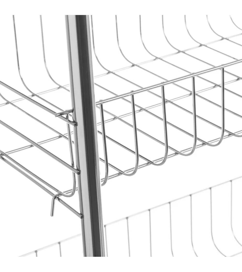 Dcasa Carro Verdulero De Metal Plateado De 39x25x67 Cm