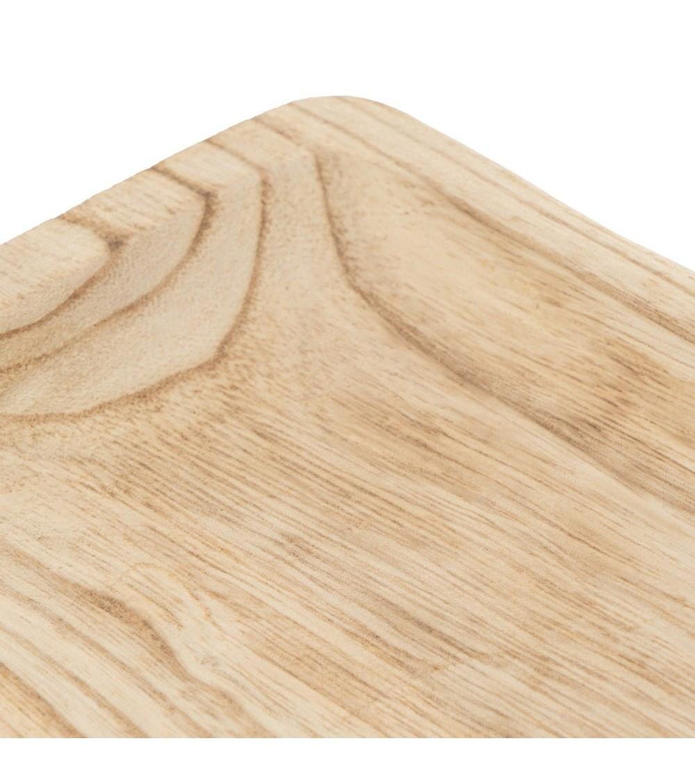 Dcasa Centro De Mesa De Madera Paulonia De Acabado Tostado De 38x17x3 Cm