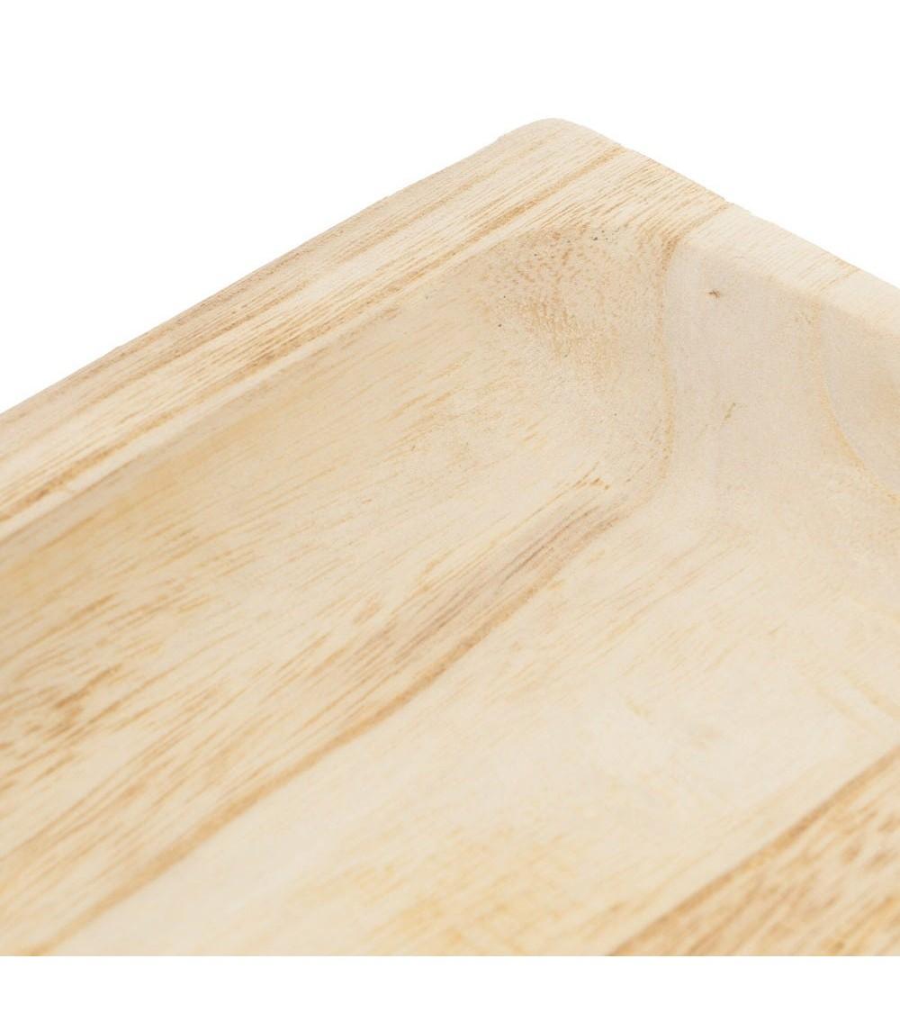 Dcasa Centro De Mesa De Madera Paulonia De Acabado Tostado De 35x15x3 5 Cm