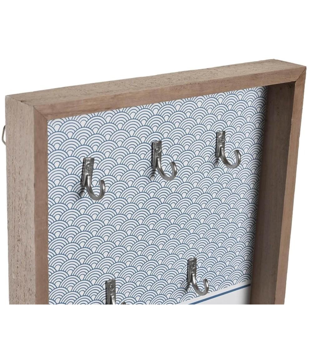 Dcasa Colgallaves De Pared Madera Ambientes Mediterraneo 5 Colgadores