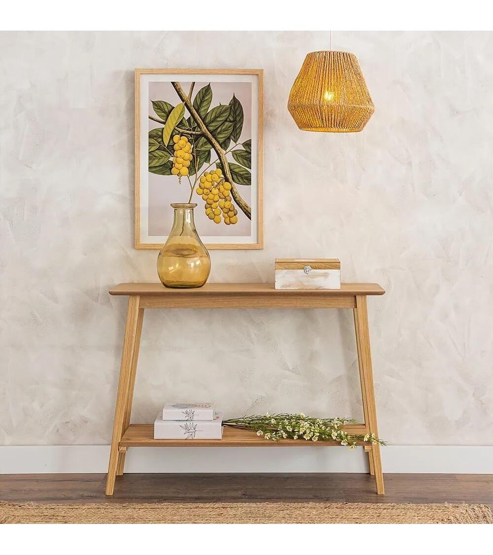 Dcasa Consola Mesa Natural De Madera MDF De 72x30x100 Cm